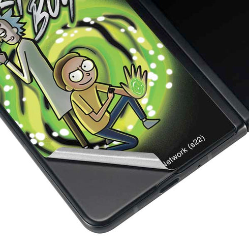 Adult Swim Rick and Morty Portal Boyz Galaxy Z Fold4 5G Skin